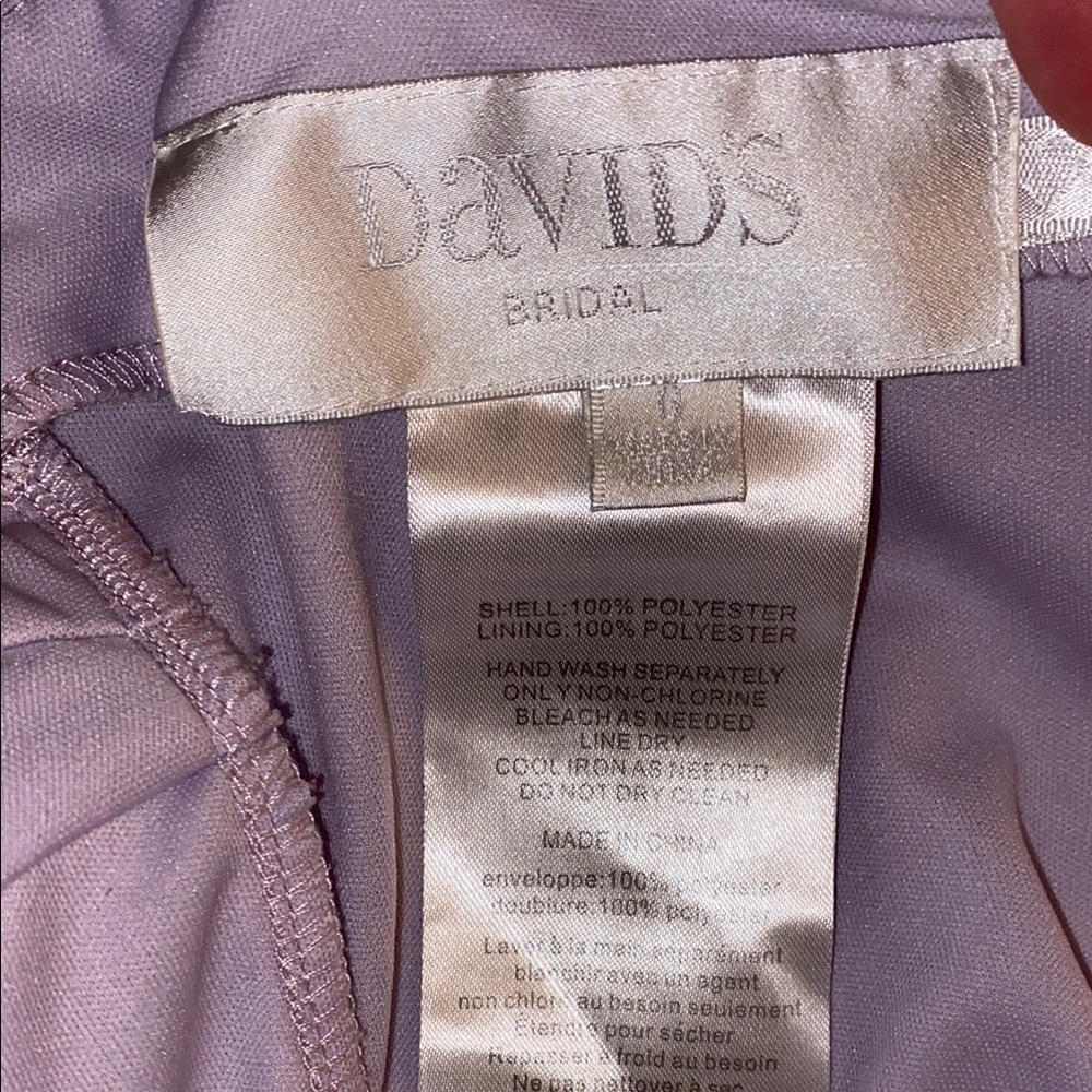 David's Bridal Elegant Lavender Dress - Picture 10 of 11